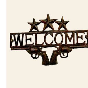 Cast Iron Welcome Sign